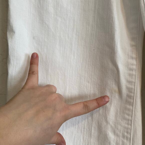 American Living White Cotton Denim Wide Leg Mid Rise Sailor Classic Jeans Sz 4 - Picture 7 of 16